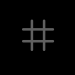 A hash tag symbol that toggles snap to grid on and off